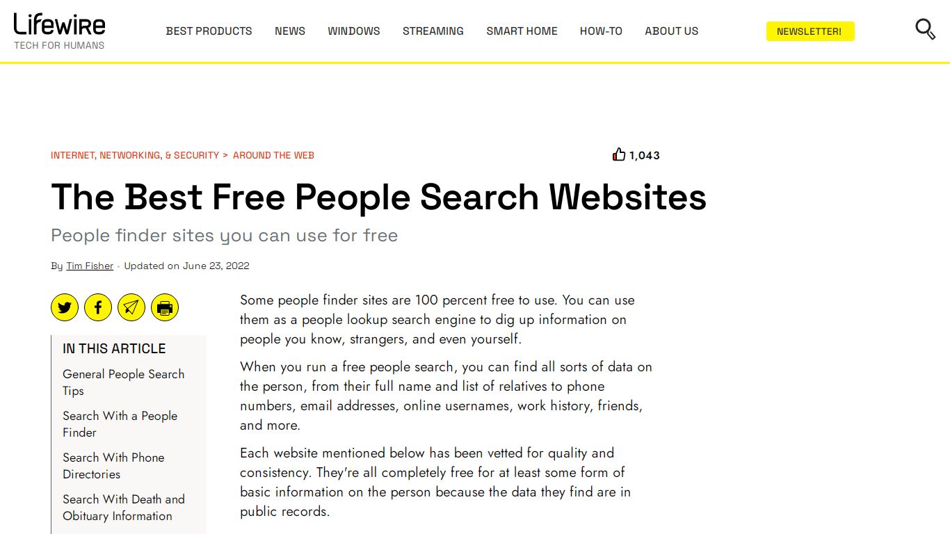 The Best Free People Search Websites - Lifewire